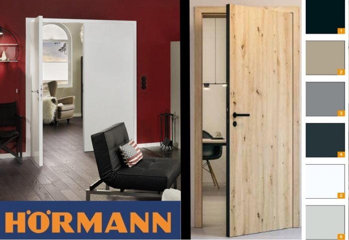 Новые товары Hormann 2021: защитные кромки межкомнатных дверей 4Protect стильных контрастных цветов