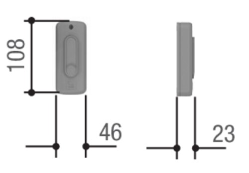 Размеры двухканального радиоприемника RE432RC Came для внешней установки и брелоков-передатчиков с динамическим кодом