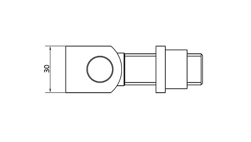 Комплектующие для распашных ворот Петля CAME H 18 регулируемая с гайкой, 42-68 мм, М18, приваривание в Армавире